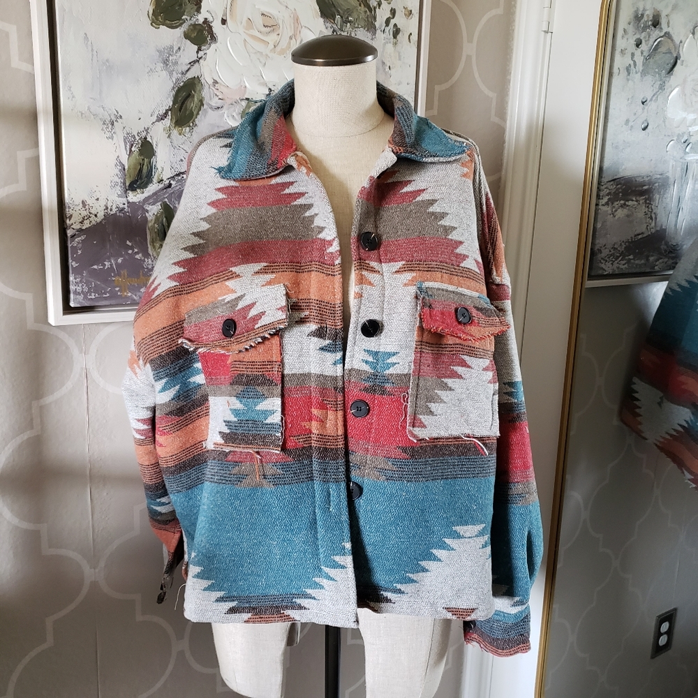 Multicolor Patterned Women's Jacket